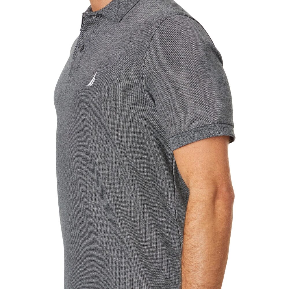 Nautica Sustainably Crafted Classic Fit Deck Polo Charcoal Heather SM - Picture 3 of 3